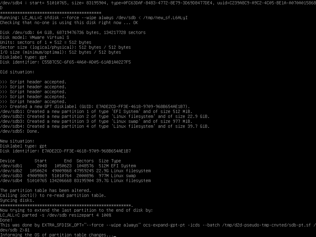 create boot partition on cloned drive